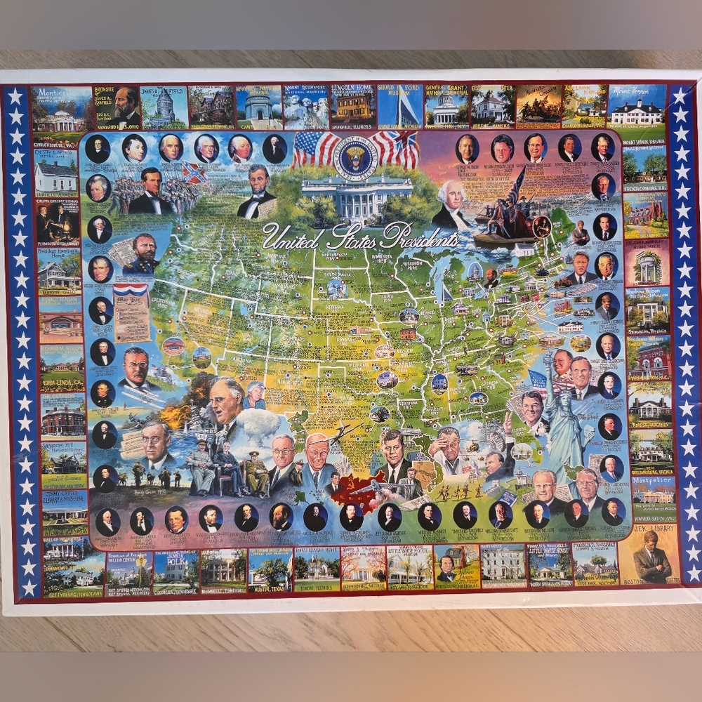 New White Mountain Puzzles Jigsaw United States Presidents 1000 Piece Puzzle